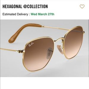 Hexagonal @collection Gold Ray-bans